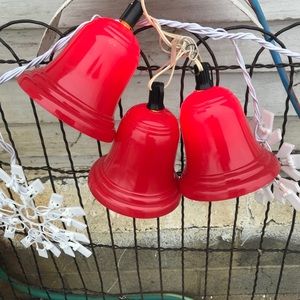 Vintage Red Holiday Bell Ornaments